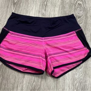 Lululemon Run Sun Sprinter Shorts Elevation Stripe Sz 4